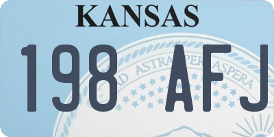 KS license plate 198AFJ