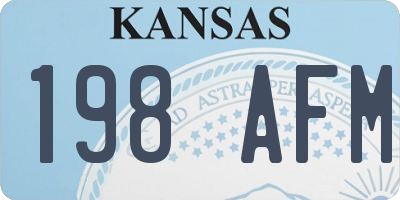 KS license plate 198AFM
