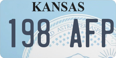 KS license plate 198AFP