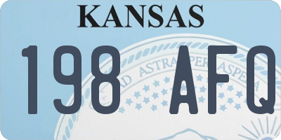 KS license plate 198AFQ