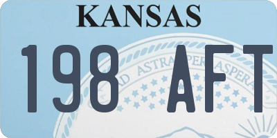 KS license plate 198AFT