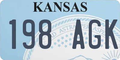 KS license plate 198AGK