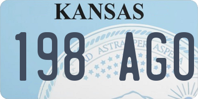 KS license plate 198AGO