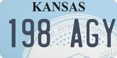 KS license plate 198AGY