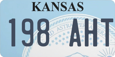 KS license plate 198AHT