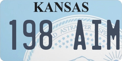 KS license plate 198AIM