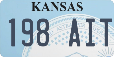 KS license plate 198AIT