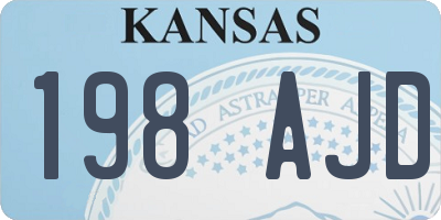 KS license plate 198AJD