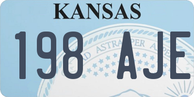 KS license plate 198AJE