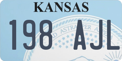 KS license plate 198AJL