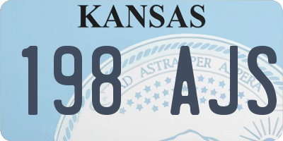 KS license plate 198AJS