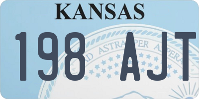 KS license plate 198AJT