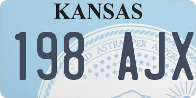 KS license plate 198AJX