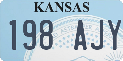 KS license plate 198AJY