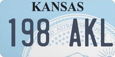 KS license plate 198AKL