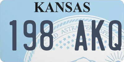 KS license plate 198AKQ