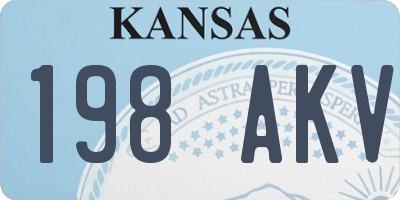 KS license plate 198AKV