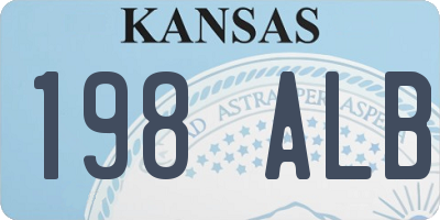 KS license plate 198ALB