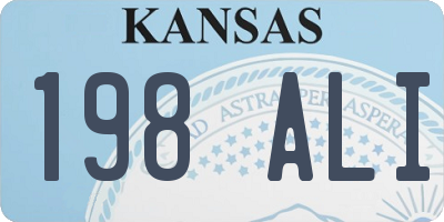 KS license plate 198ALI