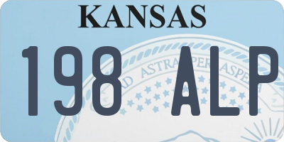 KS license plate 198ALP