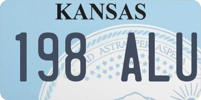 KS license plate 198ALU