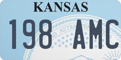 KS license plate 198AMC