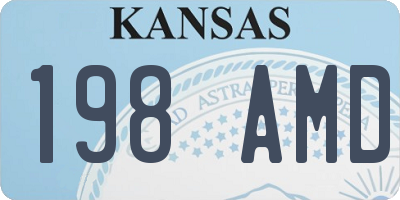 KS license plate 198AMD