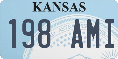 KS license plate 198AMI