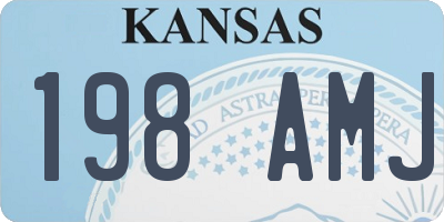 KS license plate 198AMJ