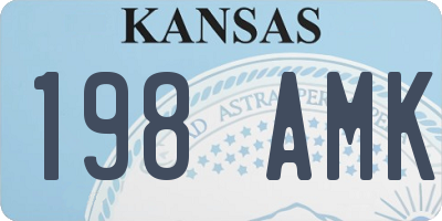 KS license plate 198AMK