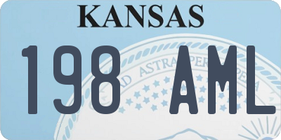 KS license plate 198AML