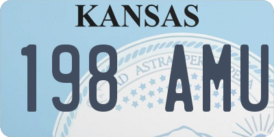 KS license plate 198AMU