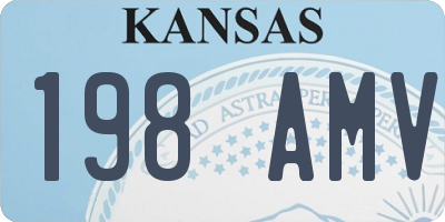 KS license plate 198AMV