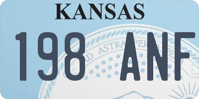 KS license plate 198ANF