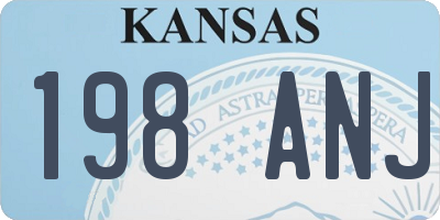 KS license plate 198ANJ