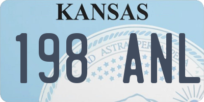 KS license plate 198ANL