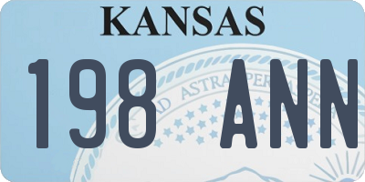 KS license plate 198ANN