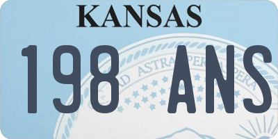 KS license plate 198ANS