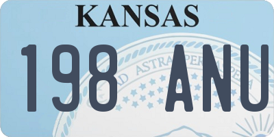 KS license plate 198ANU