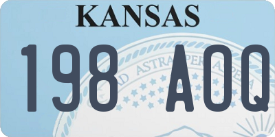 KS license plate 198AOQ