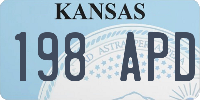 KS license plate 198APD