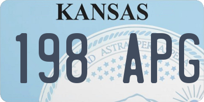 KS license plate 198APG