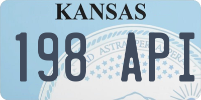 KS license plate 198API