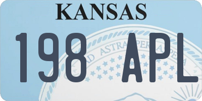 KS license plate 198APL