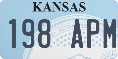 KS license plate 198APM