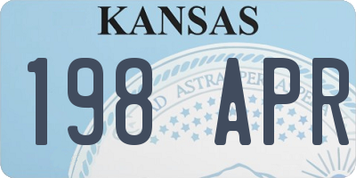 KS license plate 198APR