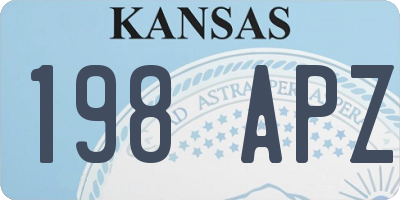 KS license plate 198APZ