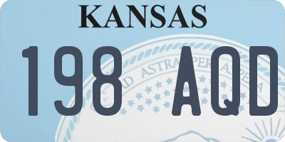 KS license plate 198AQD