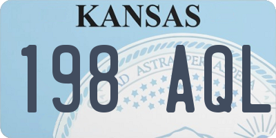 KS license plate 198AQL