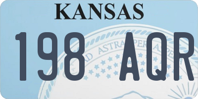 KS license plate 198AQR